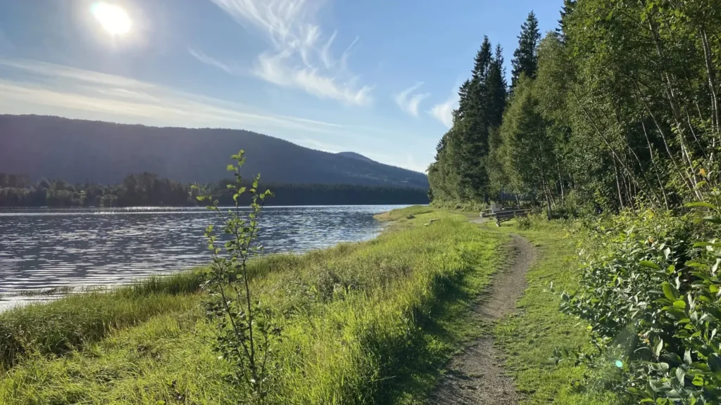 Okstindan natur- og kulturpark strandpromenaden